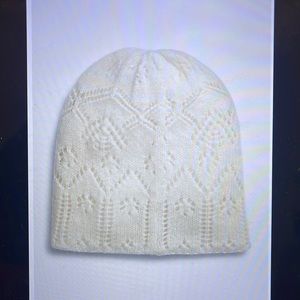 NWT Ralph Lauren Pointelle Knit Wool Blend Beanie